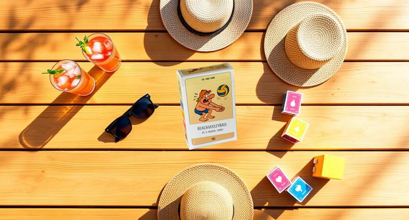 Affordable board games and card games under 15 Euros on a summer table