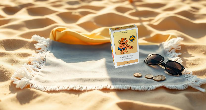 Beachvolleyball Kartenspiel als günstiges Gesellschaftsspiel unter 15 Euro